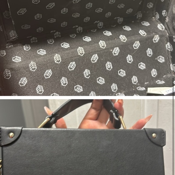 Black halo black glitter heart bag - Picture 3 of 3